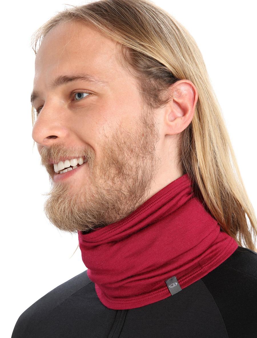 Cherry Icebreaker Unisex Merino Flexi Chute Men's Scarves | AU 1070SGLO